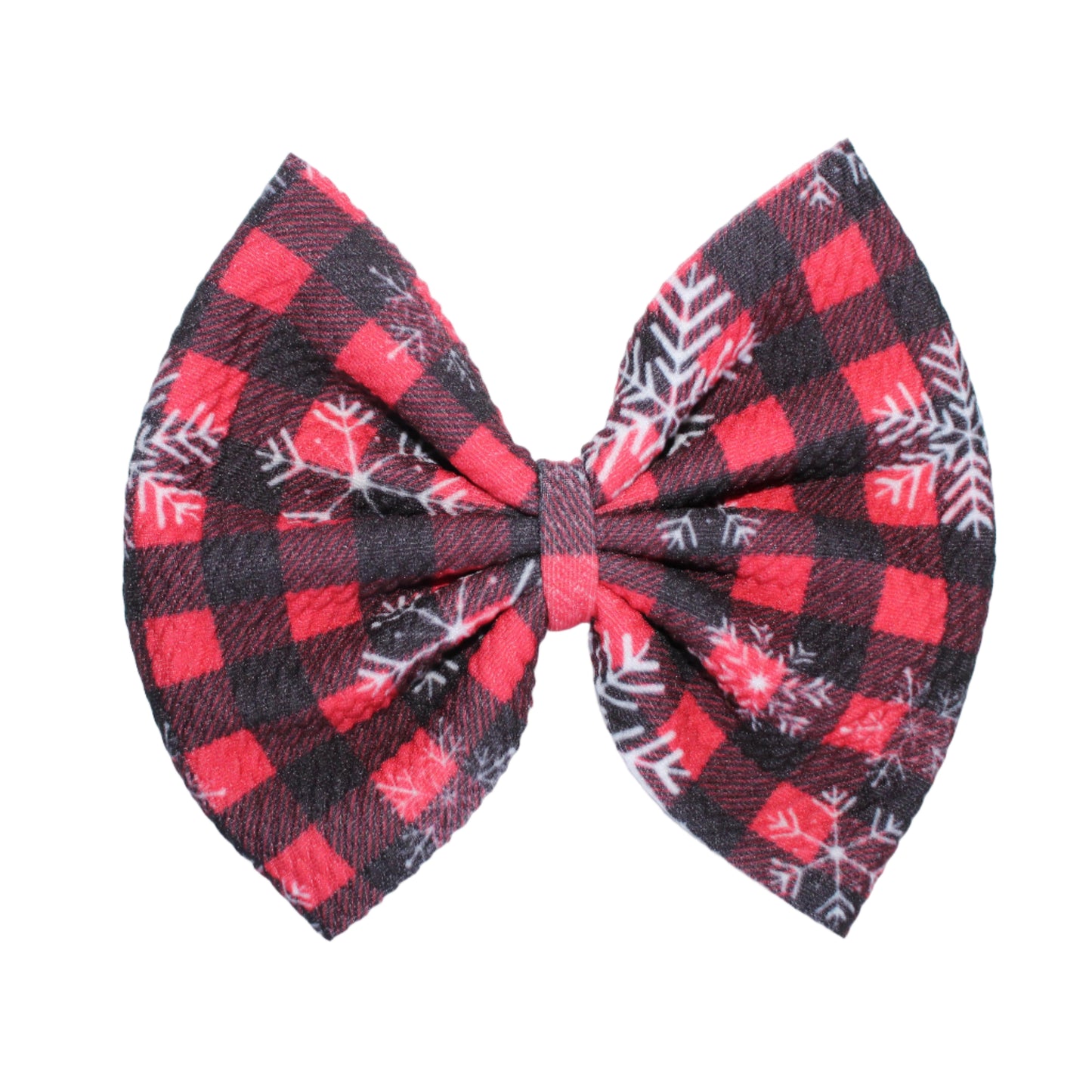 Frosty Plaid Bow