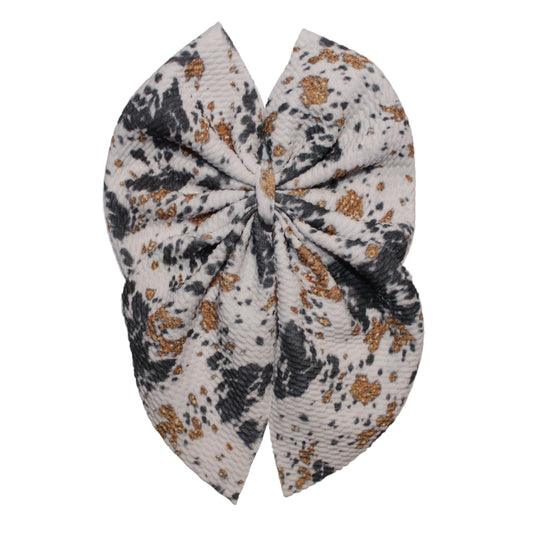 Speckled Gold Cow Bow