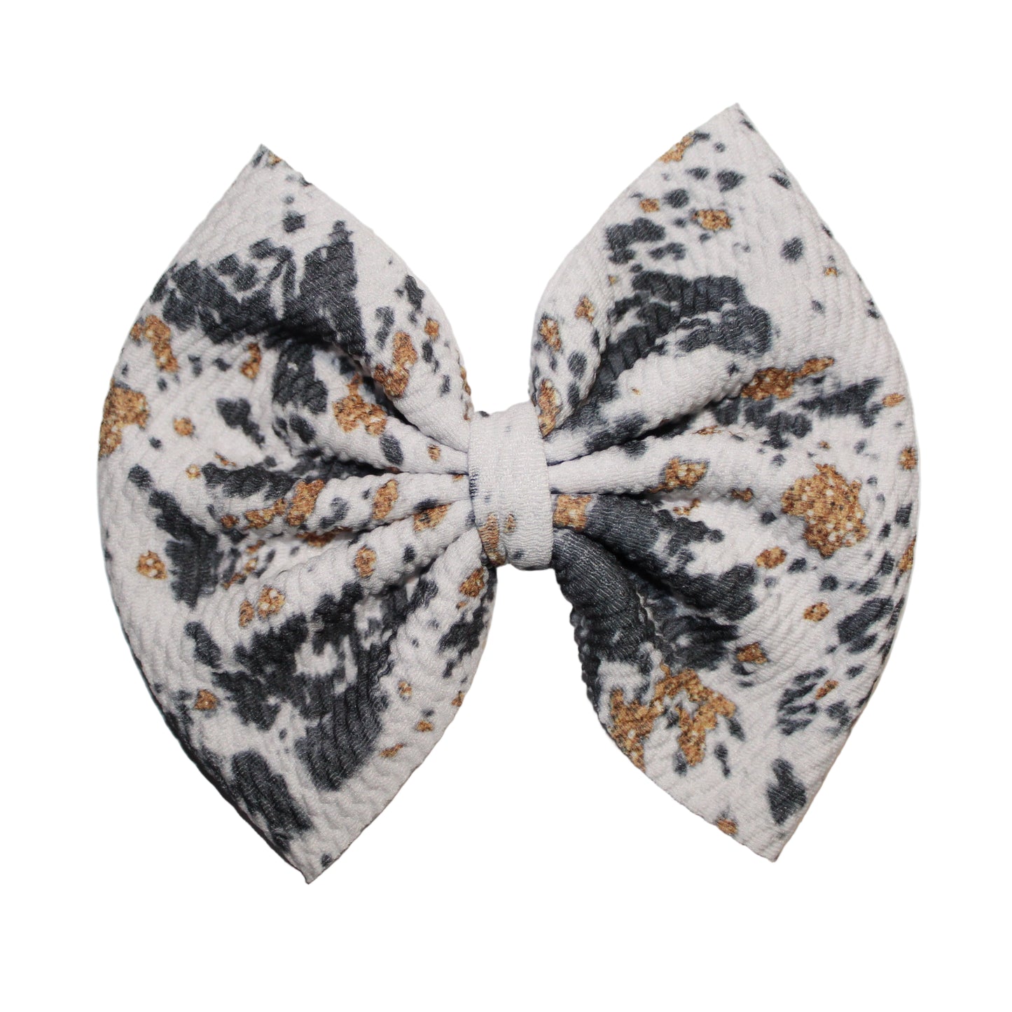 Speckled Gold Cow Bow