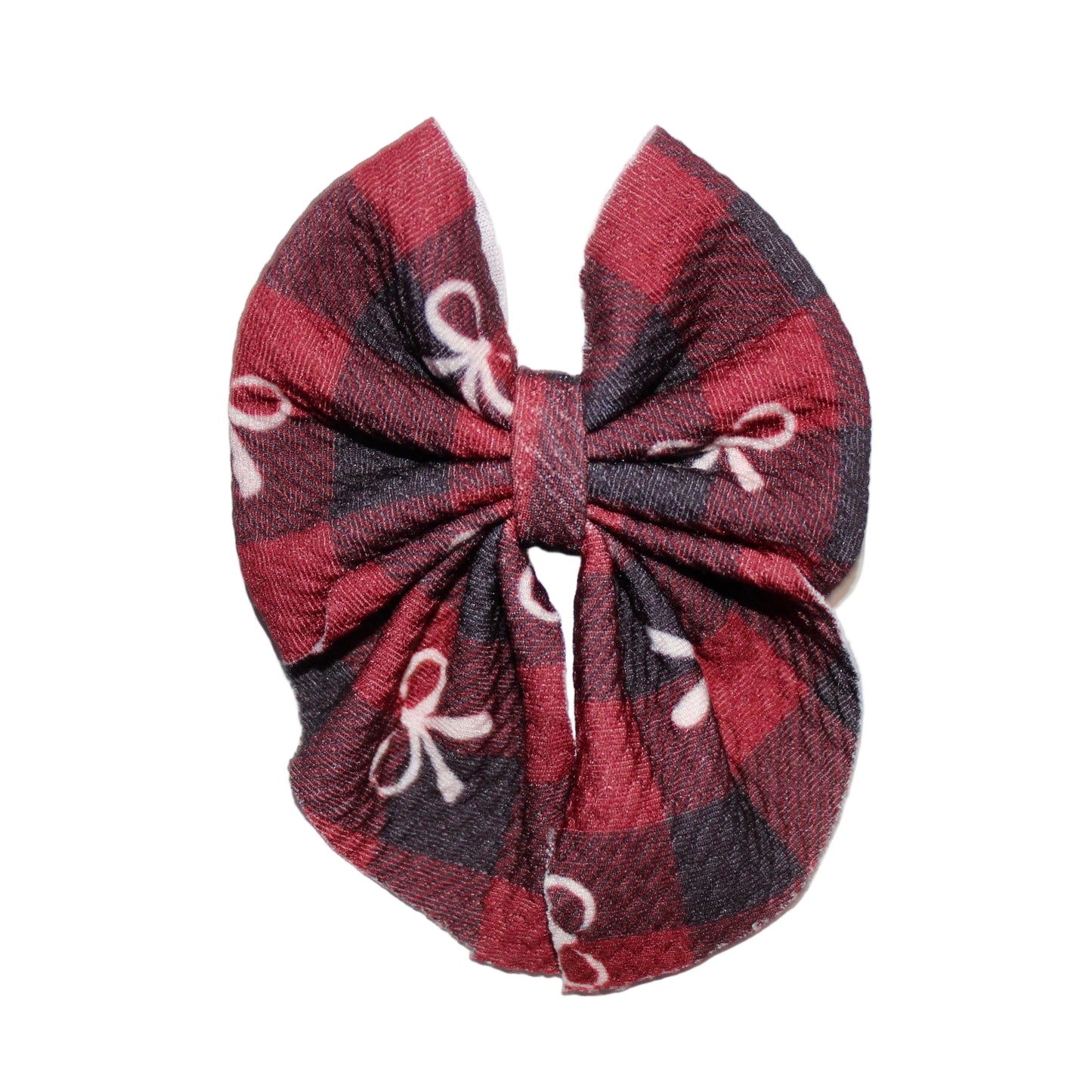 Cranberry Plaid Bow