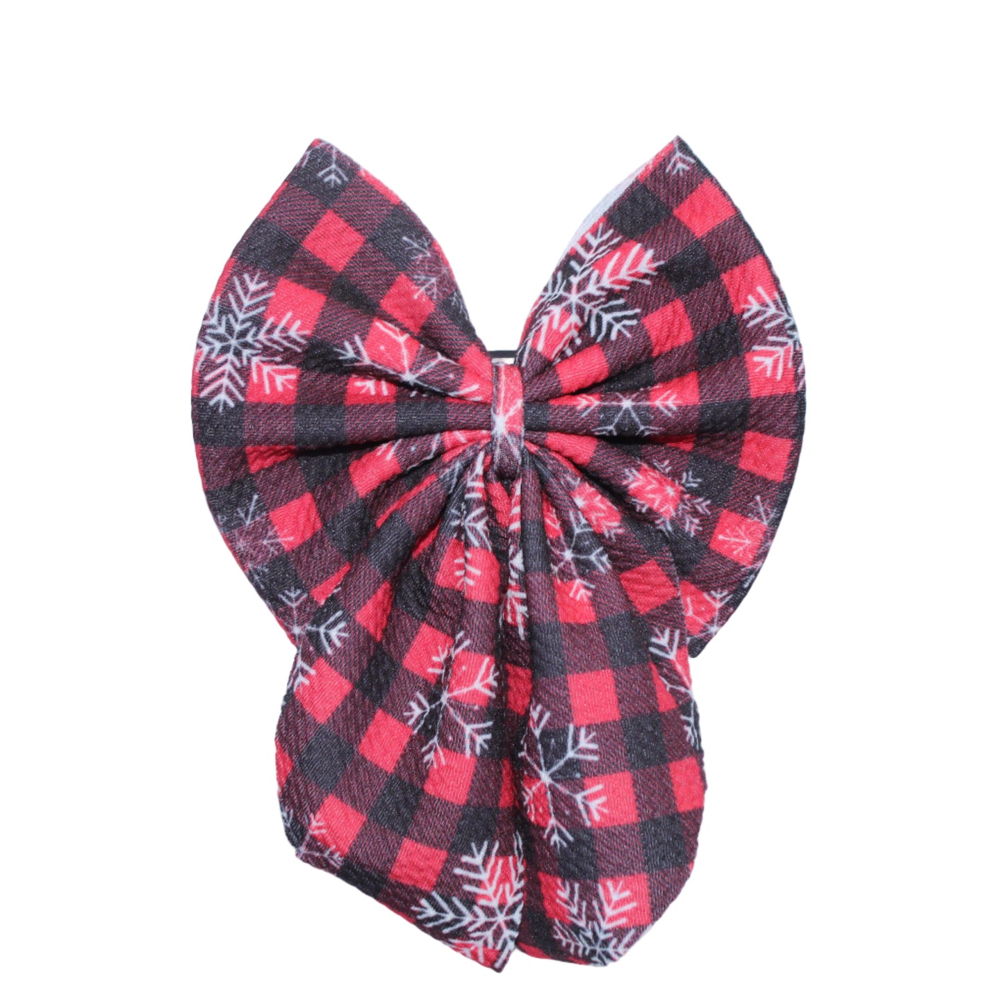 Frosty Plaid Bow