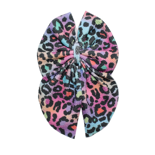 Rainbow Cheetah Bow