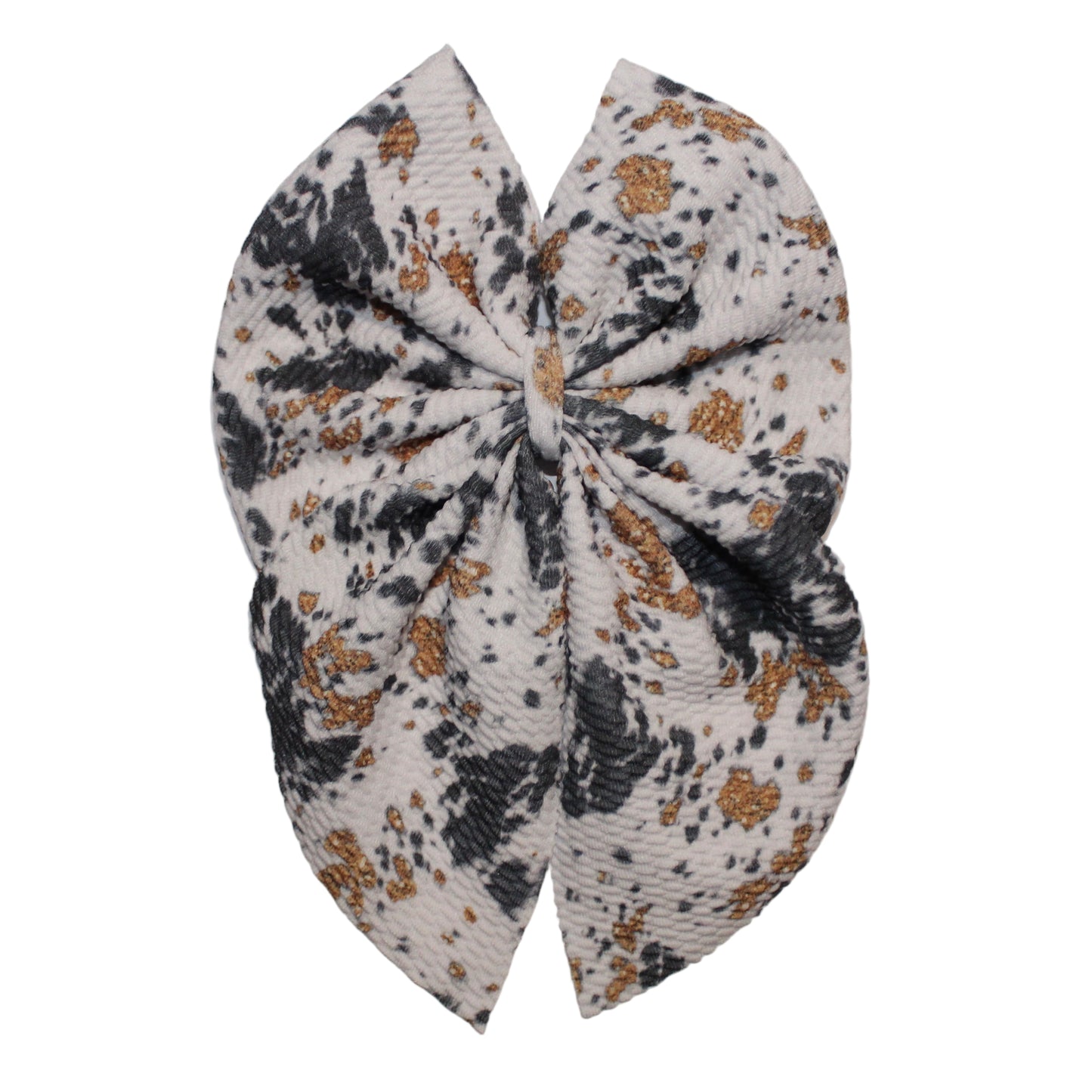 Speckled Gold Cow Bow