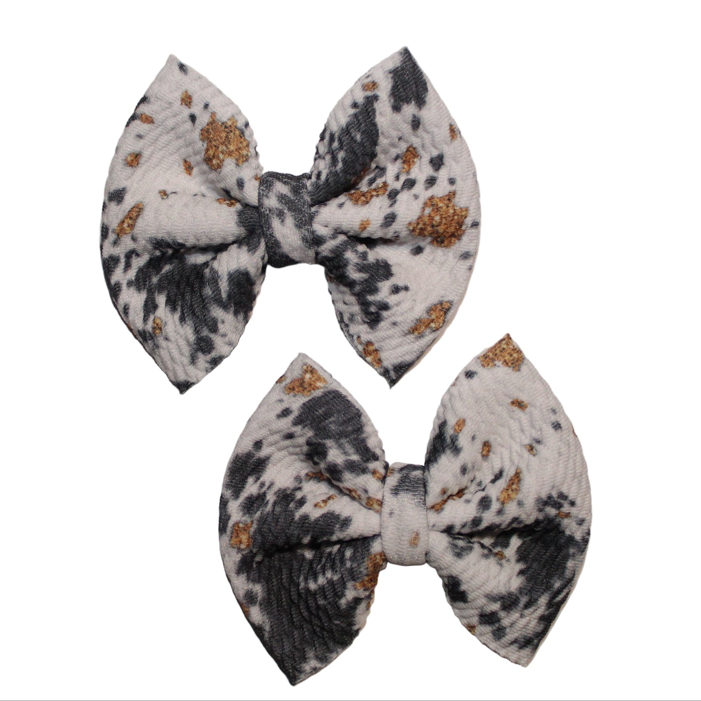 Speckled Gold Cow Bow
