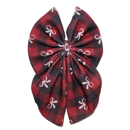 Cranberry Plaid Bow