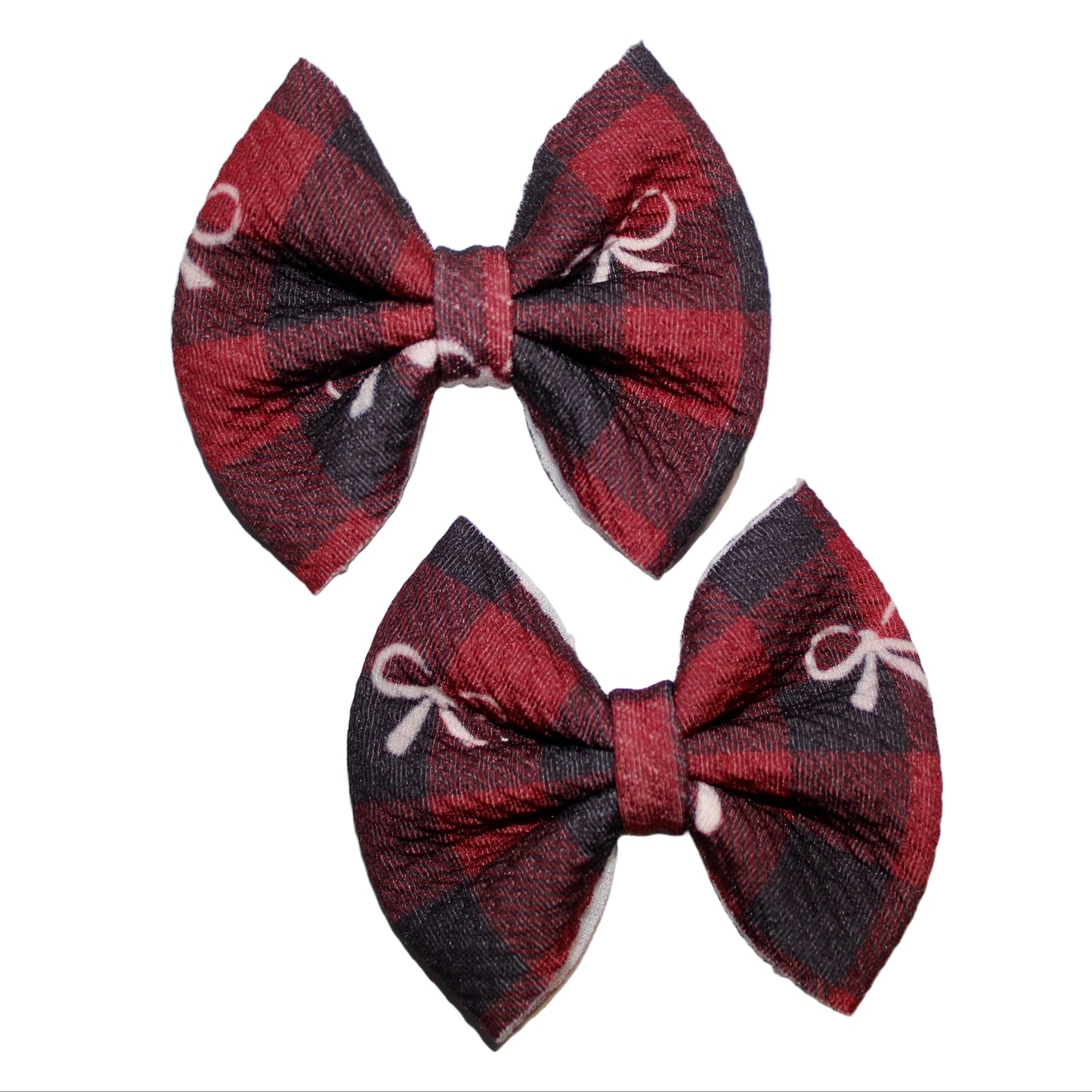 Cranberry Plaid Bow