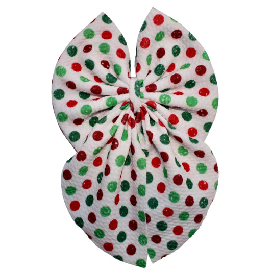 Christmas Polka Dot Bow