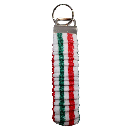 Candy Cane Stripes Scrunchie Wristlet - Bullet