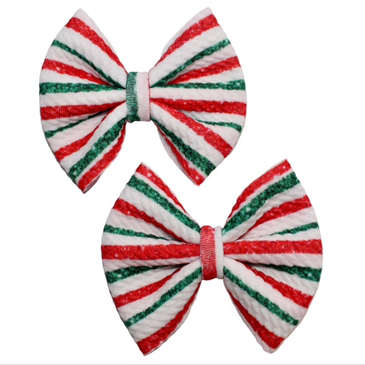 Candy Cane Stripes Bow